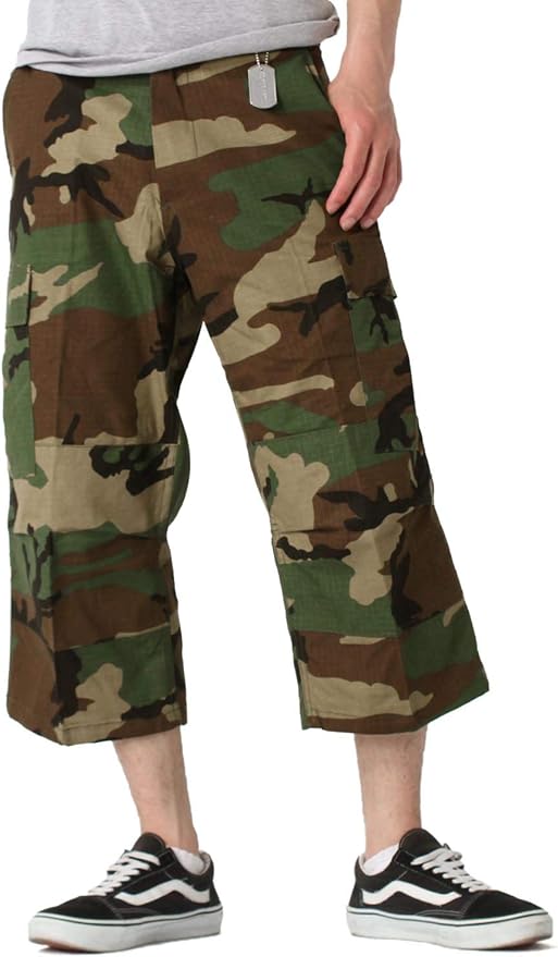 Amazon [ロスコ] ハーフパンツ カーゴ 七分丈 BDU ジッパーフライ カプリパンツ メンズ [正規代理店] [並行輸入品