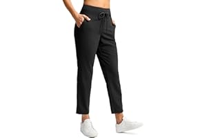 G Gradual Pants for Women High Waisted Ankle Pants 2 Pockets 7/8 Athletic Pants with Drawstring for Golf Travel Casual