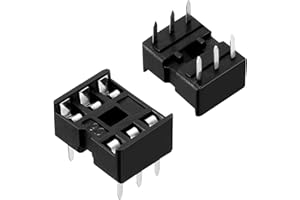 Oiyagai 30 Pcs 2.54mm DIP 6 Pin IC Socket Solder Type Adaptors