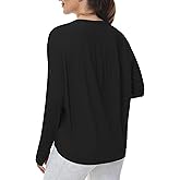 THE GYM PEOPLE Women's Long Sleeve Workout Shirts Back Loose Fit Running Tee Tops with Thumb Hole
