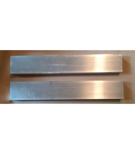 Evecad Aluminum Flat Bar Stock - 2 Pack, 12" Length X 1" Width X 1/4" Thickness