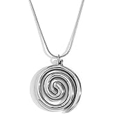 Dtexhif Gold Charm Necklace for Women Boho Beach Spiral Swirl Conch Pendant Necklace Chunky Statement Choker Necklaces Trendy Summer Waterproof Jewelry Gift