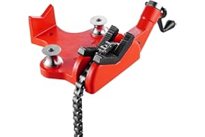 VEVOR Heavy-Duty Pipe Chain Vise, 1/2" - 8" Pipe Capacity, 34.6" Rugged Chain & Cast Iron Base, Industrial-Grade Pipe Clampin