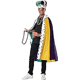 California Costumes CaliCo, Mardi Gras Cape & Crown, One Size