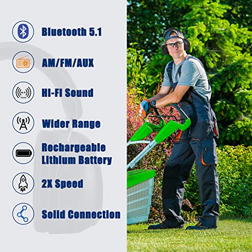 PROHEAR 033 Upgraded 5.1 Bluetooth Hearing Protection AM FM Radio