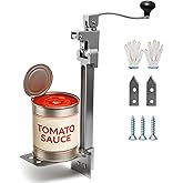 Commercial Can Opener Heavy Duty, Manual Tabletop Can Opener with 2 Blades | Industrial Can Opener Fits Big 10 Cans Up to 11" Tall, Plated Steel Base, for Restaurants Hotels Bars Kitchens