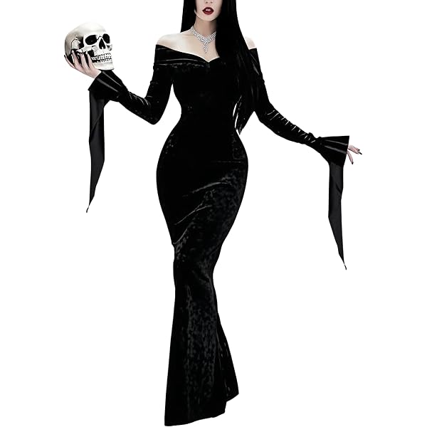 Amazon.com: Cosplay.fm Women's Vintage Gothic Long Dress Witch Style Black  Dress Halloween Cosplay Costume Dress (S, Black) : Clothing, Shoes & Jewelry