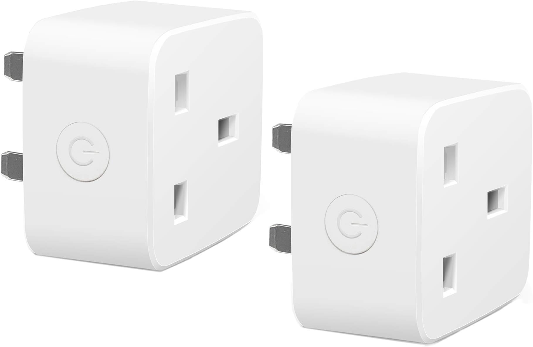 UseeLink WiFi Smart socket plug, 10A mini size, Works with Amaon Alexa and Google Home, Remote control, Timer, schedule, No Hub Required CE REACH RoHS certified white (2 Pack)