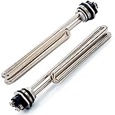 TOP-HEATER 02722 Foldback Screw-in Water Heater Element, 4500W 240V 2 Pack | Nickel-plated copper construction, low watt density, ideal replacement for Duron style water heater units.