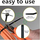 sinzau 100mm x 2.5mm Black Heavy Duty Nylon Cable Ties Wraps Pack of 1000 view 5