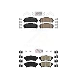 AmeriBRAKES Front Rear Ceramic Disc Brake Pads Kit