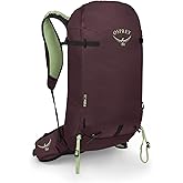 Osprey Firn 28L Ski and Snowboard Backpack, Elderberry Purple/Peppermint Green, Small/Medium