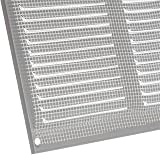 EUROPLAST 400x200mm Grey Metal Air Vent Grille with Insect Mesh 16x8" view 4