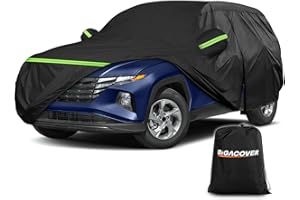 BIGACOVER for Hyundai Tucson Car Cover Waterproof All Weather,Sun Heat Protection Outdoor Full Car Covers with Driver Side Zipper Windproof Heavy Duty Protection Fit for Hyundai Tucson 2020-2023