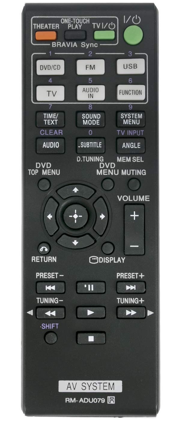 ALLIMITY RM-ADU079 Remote Control Replaced for DVD Home Theatre System DAV-DZ330 DAV-DZ340 DAV-DZ710 DAV-DZ730 DAV-DZ740 DAV-TZ210 DAV-TZ230 DAV-TZ510 DAV-TZ630 DAV-TZ710 DAV-TZ715