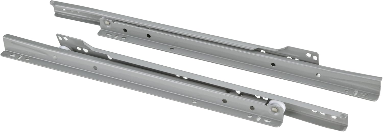 Steelex D4321 14 Inch Euro Style Self Closing Drawer Slides Grey