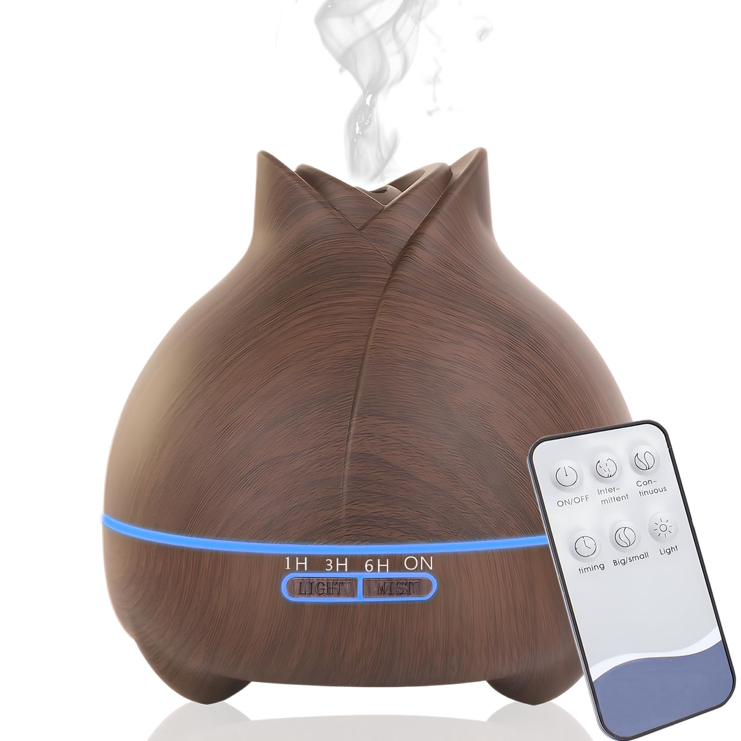 550ml Essential Oil Diffuser, Ultrasonic Aromatherapy Diffuser with 7 LED Light Models, Waterless Auto Shut-Off & 4 Timer for Large Room Home Office Baby Room Spa Yoga with Remote Control
