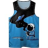 Cool Skull Mens Beach Tank Tops Novelty Graphic Quick Dry Sleeveless Shirt for Beach Workout S-4XL