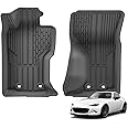 SMABEE Floor Mats for Mazda MX-5 Miata 2016-2024 / Fiat 124 Spider 2017-2018 1st Row Floor Liners TPE Mats All Weather Floor Liners Accessories Interior Black