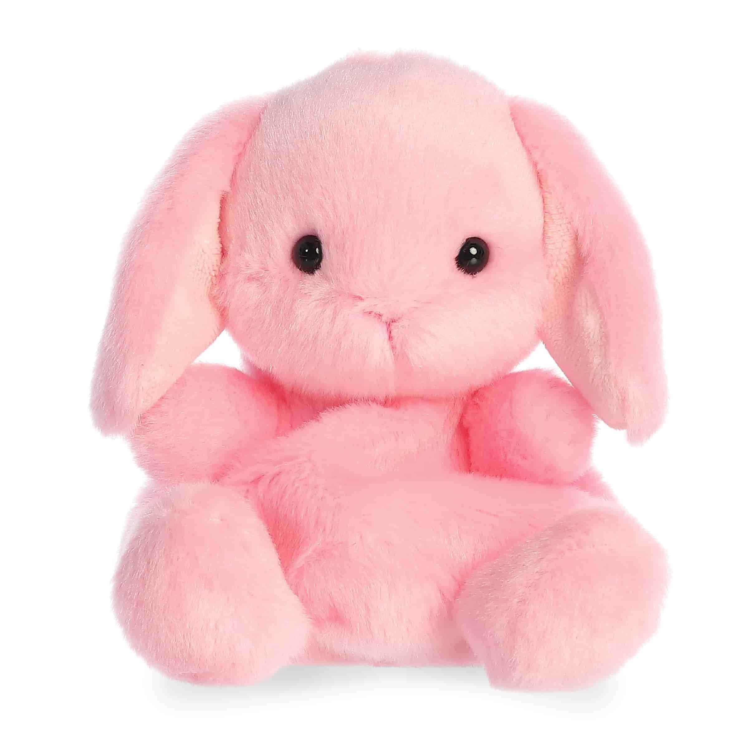 Aurora Adorable Palm Pals Petal Pink Lop Bunny Stuffed Animal - Fun Collectible Plush For Kids and Adult Collectors - Seasonal Plush For The Spring Season - 4.5 Inches