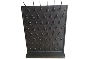 YTFLOT Lab Supply Drying Rack Pegboard Bench-top Wall-Mount Laboratory Glassware 52 Detachable Pegs Lab Drying Draining Rack Cleaning Equipment (Black)