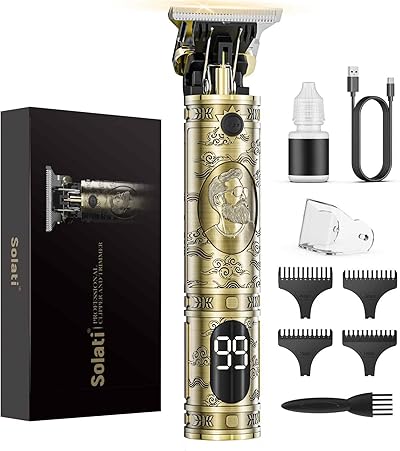 Haarschneidemaschine, Trimmer Barttrimmer Herren LED Anzeige Haartrimmer Herren Konturen Haartrimmer Konturen Haarschneidemaschine Profi Bartschneider Rasierer Haarschneider Hair Clipper