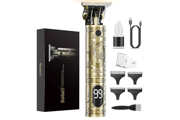Hair Clippers for Men, LED Display Beard Trimmer, Professional Hair Trimmer With Guide Combs, Contours Clipper Razor