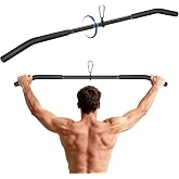 39.7'' LAT Pulldown Bar with Full Rotation, Lat Pulldown Attachments for Pulley Cable Machine,Curl Tricep Press Down Bar with Rubber Handle for Gym,Strength Workout