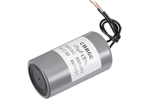 MECCANIXITY CBB60 Run Capacitor 25uF 250V AC 2 Wires 50/60Hz Cylinder 75x40mm for Air Compressor Water Pump Motor