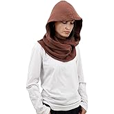 Women Men Fashion Pullover Scarf Hooded Scarf | Multifunctional Medieval Linen Cotton Cowl Hood Vintage Goth Cape Costume