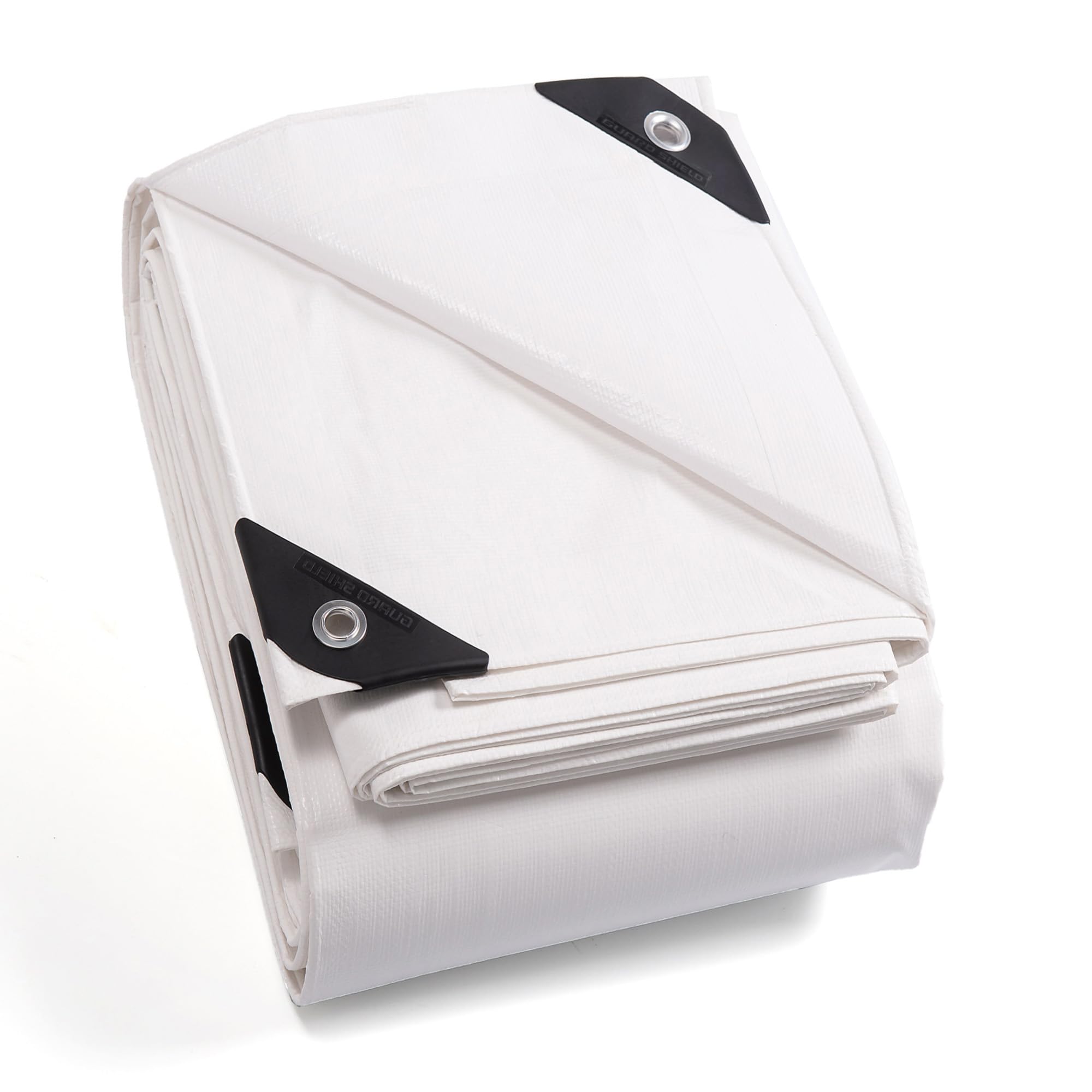 GUARD SHIELD tarpaulin Waterproof 3 m x 3 m White 160 g/m² Protective Tarpaulin, Tear-Resistant, UV-Stabilised, Mould Resistant