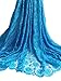 KENLACE 5 Yards/Lot African Lace Fabric Swiss Voile Lace Emboridery French Mesh Lace Fabric Material (Turquoise)