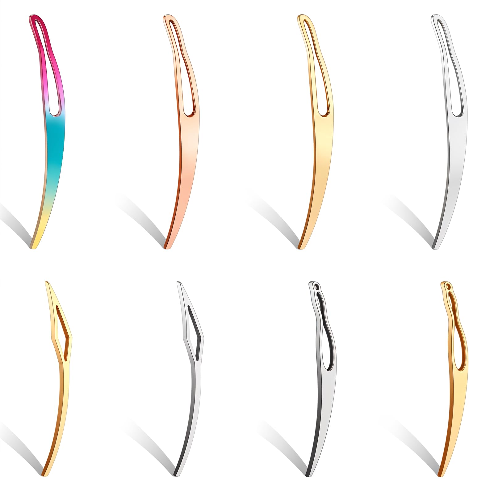 Photo 1 of 8Pcs Interlocking Tool for Locs & Sisterlocks - Retighten Tool & Bent-Hook Shape Loc Needle for Maintaining Dreadlocks & Hair Extensions (4 Colors)