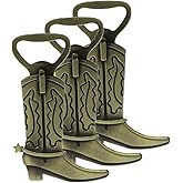 RDTGHY 3PCS Cowboy Boot Bottle Opener Set Stainless Steel Just Hitched Wedding Favor Vintage Style Opener for Bridal Shower Birthday Party Decorations