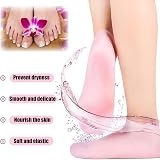 JOOTUEPO Silicone Moisturizing Socks Anti Slip Aloe Heel Repair for Dry Cracked view 2
