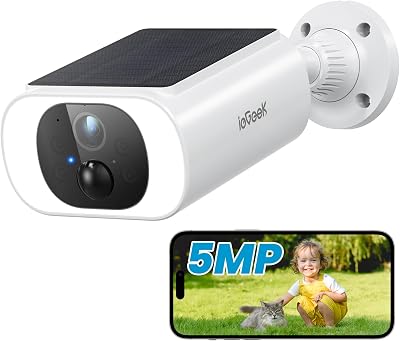 ieGeek 5MP Solar Wireless Security Camera Outdoor with Built-in Panel