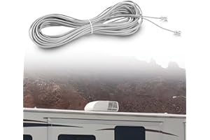 usvehj 3308013.022 40’ RV Air Conditioner Communication Cable Fit for Dometic Multi-Zone Thermostats CCC and CCC II, Plug-and-Play, for Roof Top Air - 40 ft