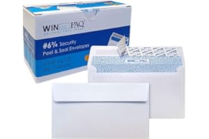 #6 3/4 Self-Seal Security Envelopes, Security Tint and Pattern, Redi-Strip Closure, 24-lb White Wove, 3-5/8 x 6-1/2, 100/Box