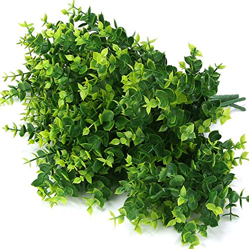TEMCHY Artificial Boxwood Stems Faux Plants Shrubs (Pack of 7), Fake UV Resistant Greenery Foliage Spring for Farmhouse, Home, Garden, Office, Patio, Wedding and Indoor Outdoor Decor - Thumbnail 5