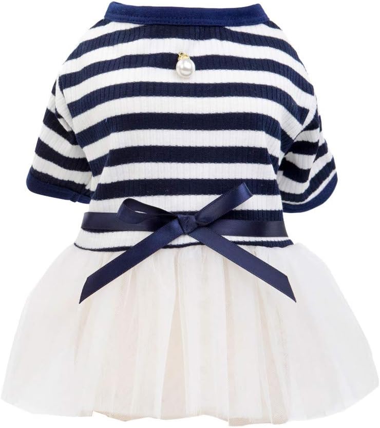 Loneflash Pet Clothes,Small Dog Dress Pet Dog Bowknot Dress Dog Cat Cute Spring Summer