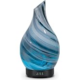 EQUSUPRO Essential Oil Diffuser for Home Fragrance &amp; Aromatherapy 150ml | Waterless Auto-Off, 4 Timer Setting, 7 Colors Night Light, Quiet Glass Diffuser for Bedroom,Living Room, Gifts for Women