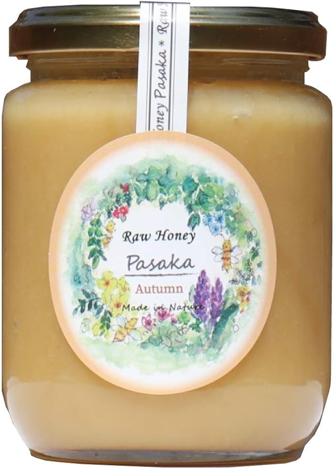 Amazon 北欧産 Pasaka 生はちみつ 300g 天然非加熱 自然保護地区 百花種の蜂蜜 秋の季節 Raw Honey Pasaka はちみつ 通販