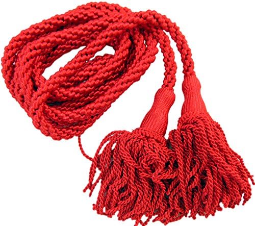 Red Hermitage Cinture Braded Rayon and Cotton, 144 Inches Long