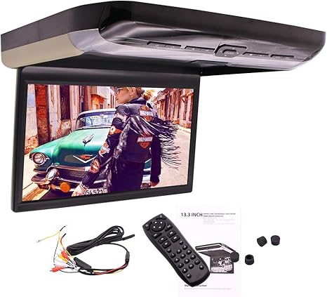 13 3 Inch Ultra Thin Roof Mounted Car Dvd Player Screen Amazon Co