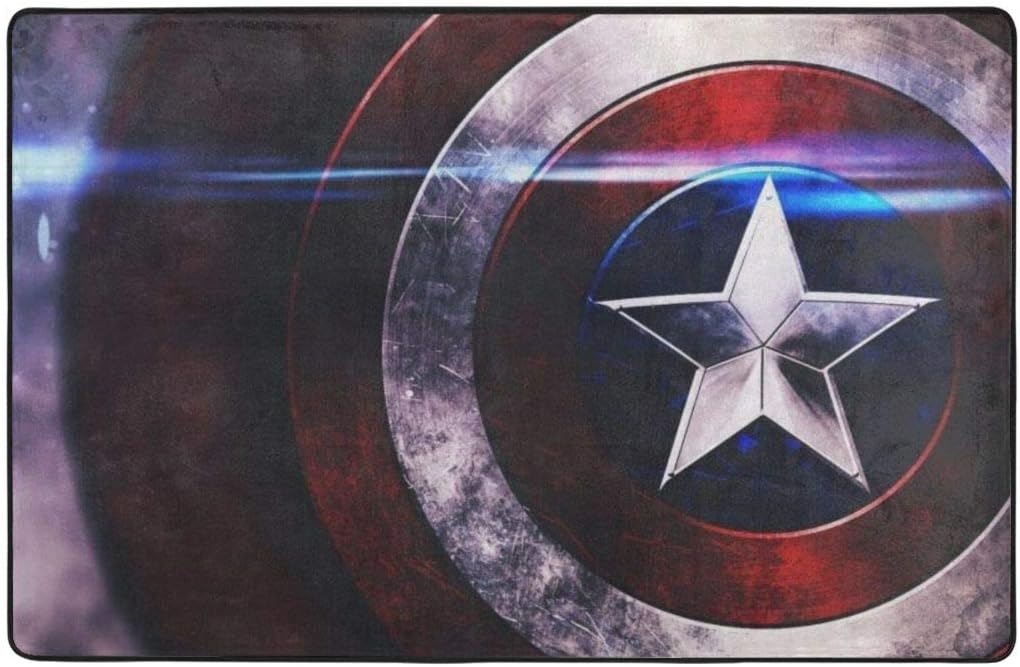 Captain America Shield Non-Slip Area Rug 60 X 39 Inches