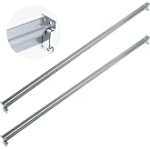 Trandraft 2 Pack Universal Hanging File Rails for Filing Cabinet,Silver | Lateral Front to Back Mount, Drawer File Rail for Hanging Wood Cabinets, Metal Bars Keep Office Files Organized