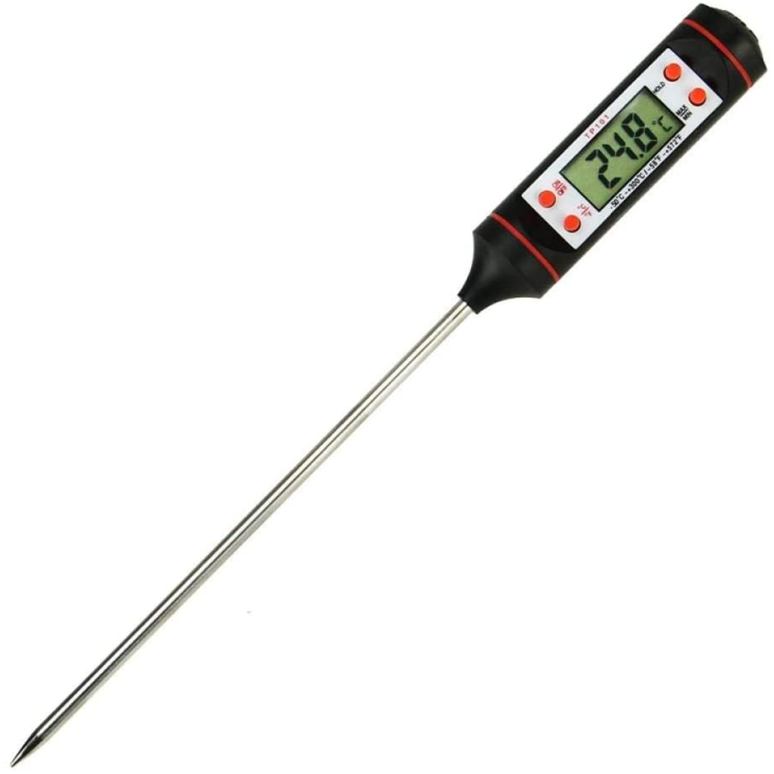 Energy01 Ultra-Long Instant Reading Meat Thermometer with °C / °F Button for Cooking - Grill, BBQ, Steak, Sweets, Milk, Water, Bath and Patisserie