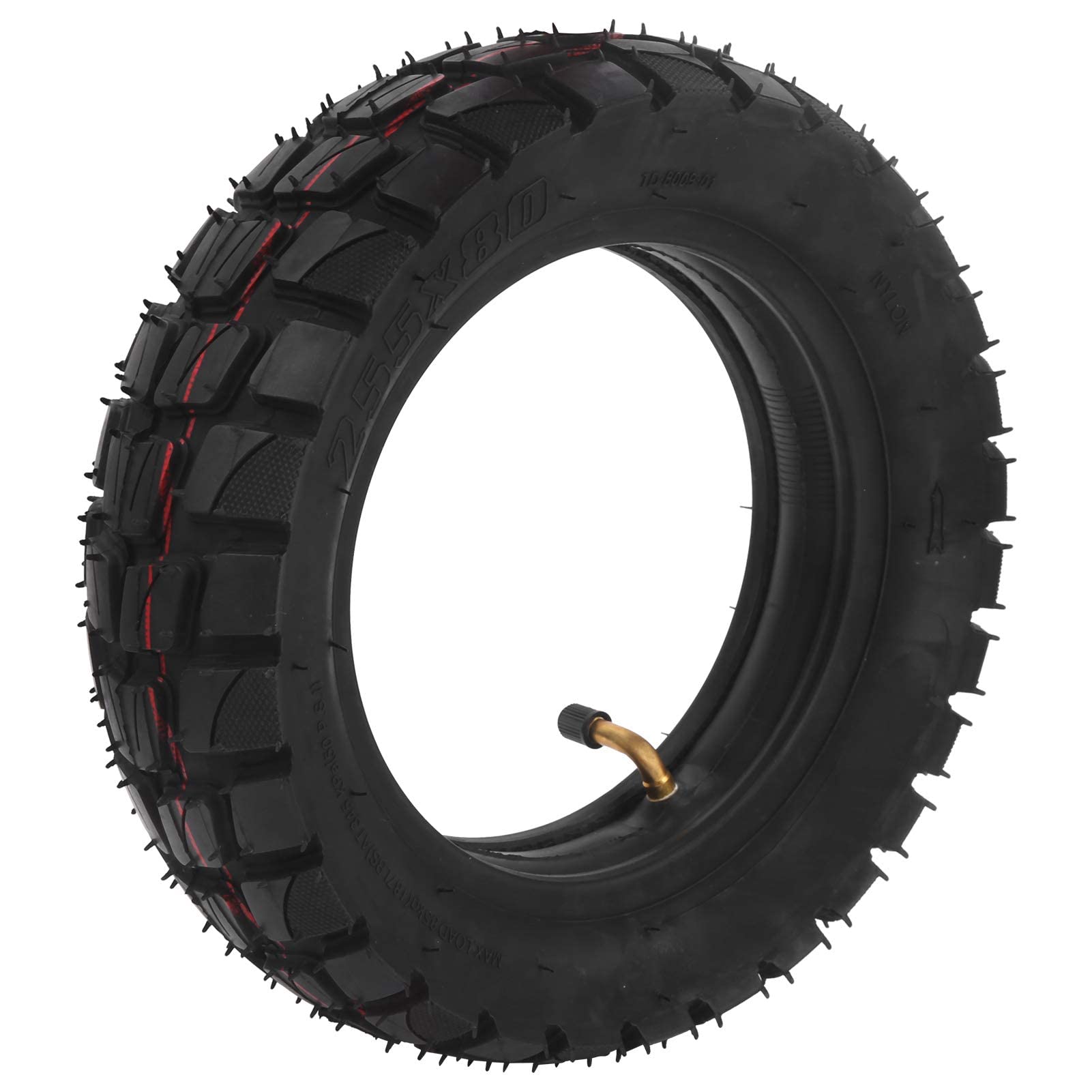 10in Electric Scooter Tire with 10x2.50 Inner Tube Inflatable Rubber Tyre Replacement 255x80 Outer Tube