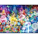 DIY 5D Diamond Painting Paint by Numbers Kits for Adult,Full Drill Diamond Embroidery Dotz Kit Crystal Rhinestone Embroidery Cross Stitch Arts Craft Supply Canvas Wall Decor(Disney Princess 2,16