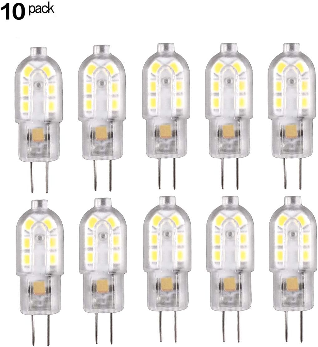WOWLED 10 x G4 LED Light Bulb, 2W (20W Equivalent), Non-Dimmable, Warm White, 180 Lumen, 3000 Kelvin, DC/AC 12V, 360 Degree - Image 4